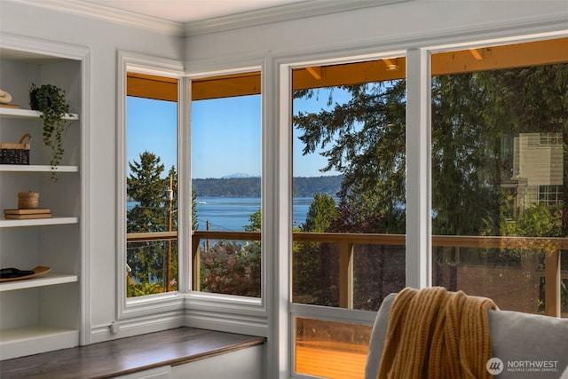16939 SE 39th St, Bellevue, WA 98008 - sunroom with a water view and healthy amount of natural light