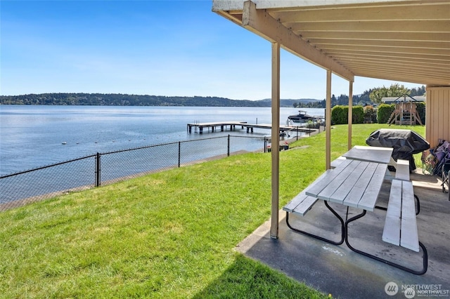 16939 SE 39th St, Bellevue, WA 98008 - view of yard featuring a water view and a patio