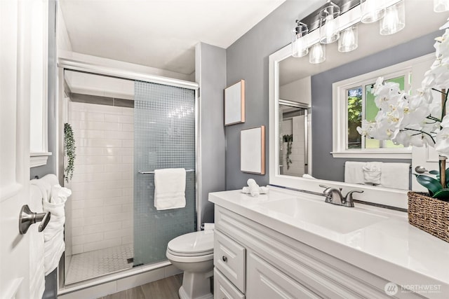 404 Veralene Way SW, Everett, WA 98203 - full bathroom with a shower stall, toilet, and vanity