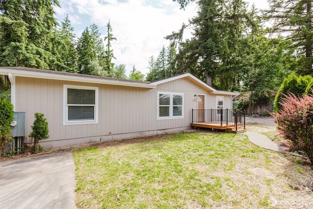 270 Granat St, Port Orchard, WA 98366 - view of front of property with a wooden deck and a front yard