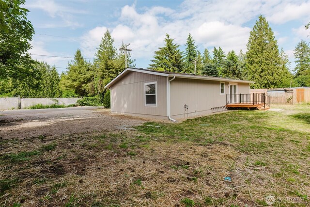270 Granat St, Port Orchard, WA 98366 - back of property with a wooden deck