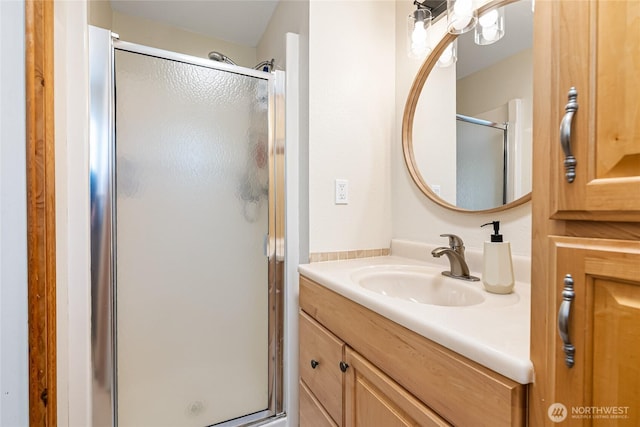26600 Weaver Ave NW, Poulsbo, WA 98370 - bathroom with a stall shower and vanity