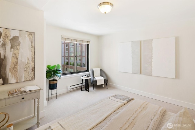 1105 Spring St Unit 712, Seattle, WA 98104 - bedroom featuring carpet and a baseboard radiator
