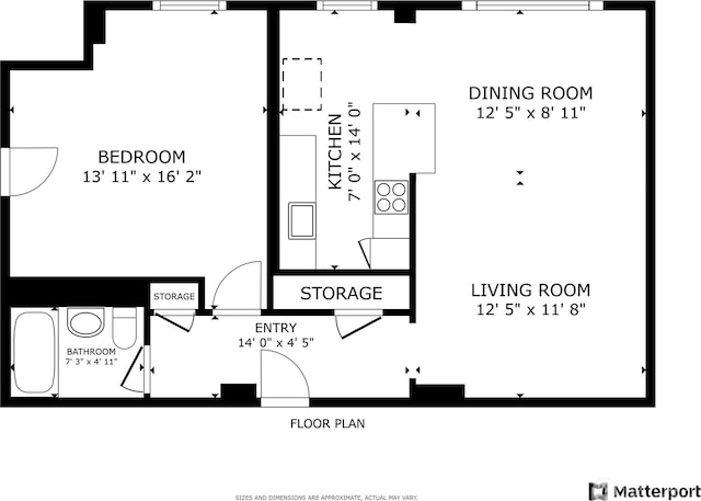 1105 Spring St Unit 712, Seattle, WA 98104 - view of room layout