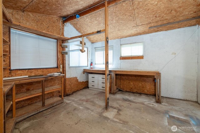 7515 Sunset Dr, Blaine, WA 98230 - basement featuring plenty of natural light and a workshop area