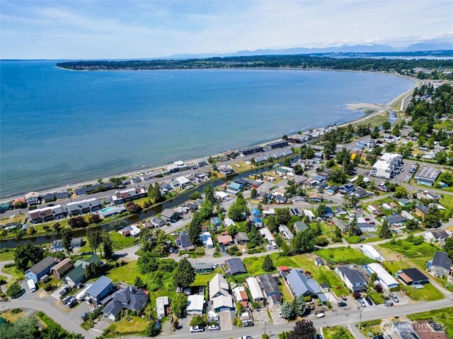 7515 Sunset Dr, Blaine, WA 98230 - aerial overview of property's location with a large body of water and nearby suburban area