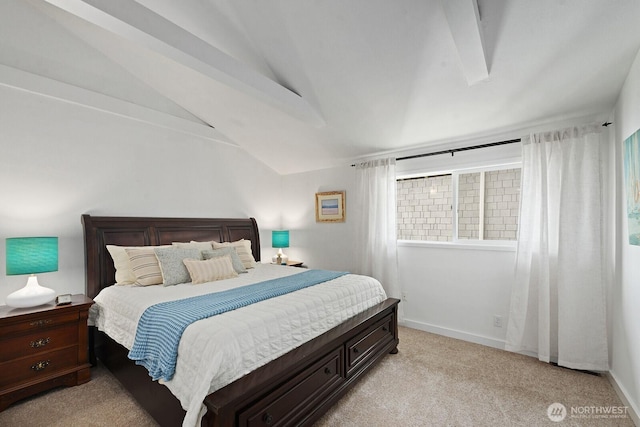 11613 SW Shawnee, Vashon, WA 98070 - bedroom featuring vaulted ceiling, light carpet, and multiple windows