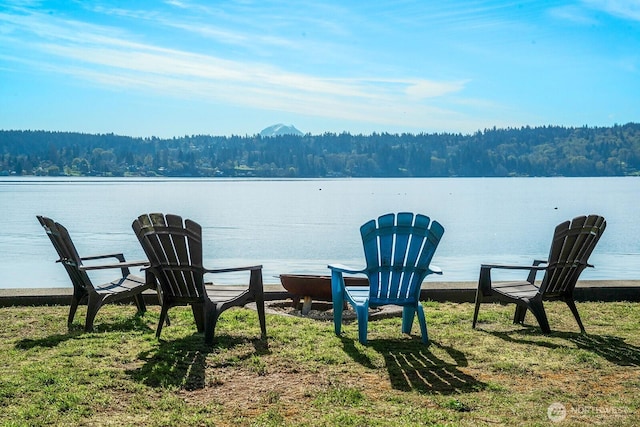 11613 SW Shawnee, Vashon, WA 98070 - water view with a heavily wooded area