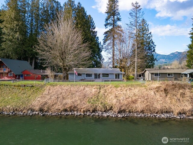8789 Cedar Ct, Sedro Woolley, WA 98284 - rear view of property with a water and mountain view
