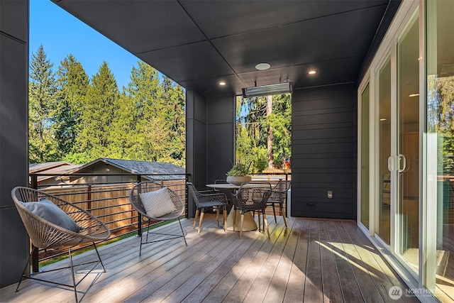 13321 108th Ave NE, Kirkland, WA 98034 - wooden deck with outdoor dining space