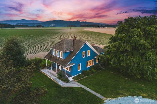 19719 Dry Slough Rd, Mount Vernon, WA 98273 - view of rural area with a mountain backdrop and large plots for crops