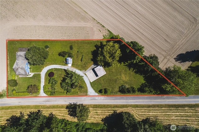 19719 Dry Slough Rd, Mount Vernon, WA 98273 - aerial view of property and surrounding area with property boundaries highlighted