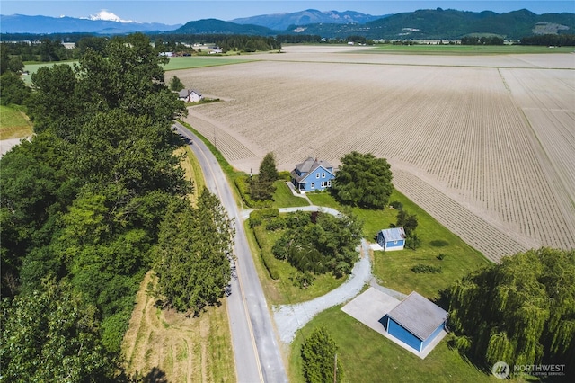 19719 Dry Slough Rd, Mount Vernon, WA 98273 - view of rural area with a mountain backdrop and extensive farmland