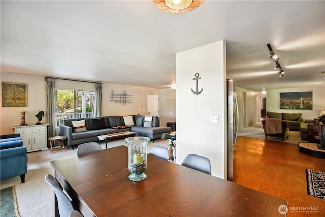 70 E Rustle Way, Grapeview, WA 98546 - dining room featuring track lighting