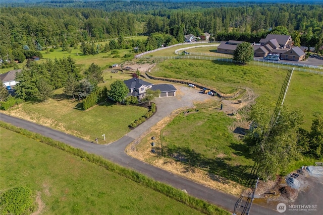 9906 328th St E, Graham, WA 98338 - aerial view of property's location with a heavily wooded area
