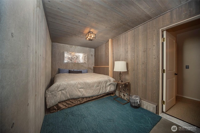 1071 S Section Pl, Quincy, WA 98848 - carpeted bedroom with wooden ceiling and wood walls