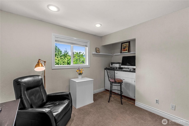 1108 Dale St SE, East Wenatchee, WA 98802 - carpeted home office with recessed lighting