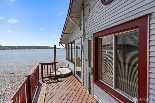 24186 Vashon Hwy SW, Vashon, WA 98070 - wooden terrace featuring a water view