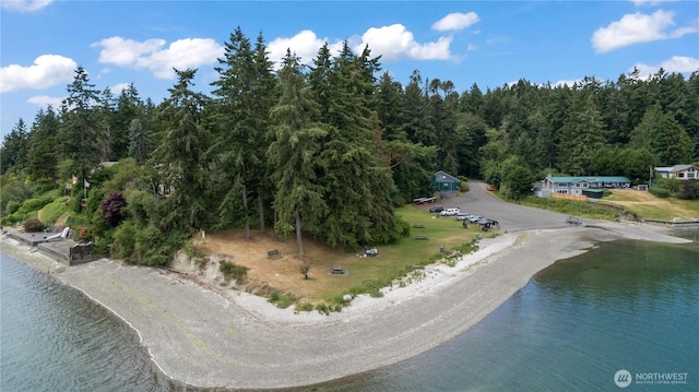 24186 Vashon Hwy SW, Vashon, WA 98070 - aerial view of a nearby body of water and a heavily wooded area