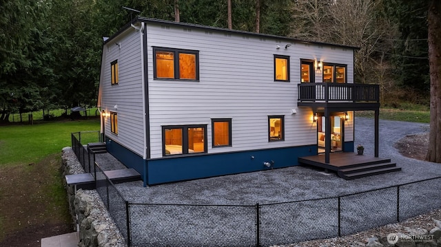 15027 146th Ave NE, Arlington, WA 98223 - rear view of property featuring a balcony and a patio