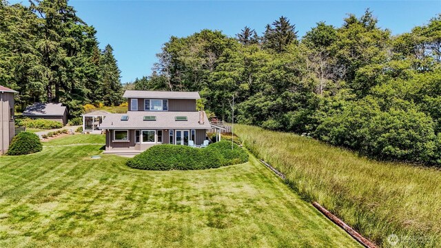 62 Wildwood Ln, Lopez Island, WA 98261 - back of property featuring a lawn