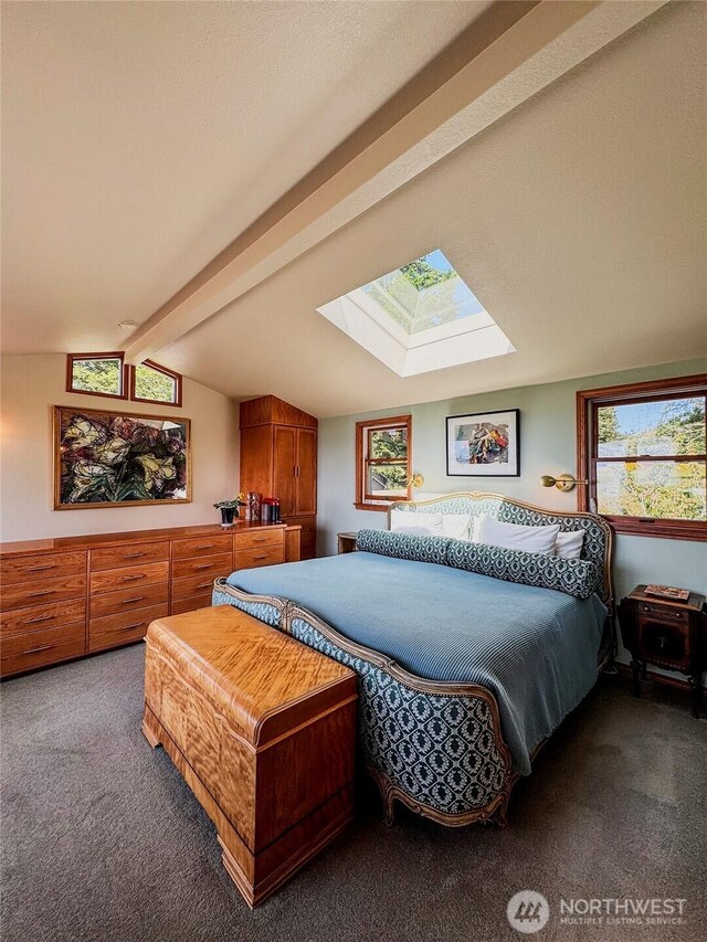 62 Wildwood Ln, Lopez Island, WA 98261 - bedroom with a skylight and carpet
