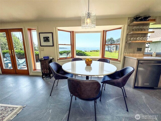 62 Wildwood Ln, Lopez Island, WA 98261 - dining room with french doors