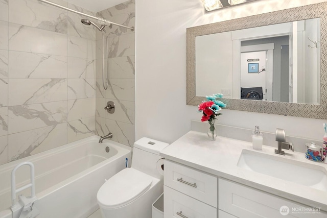 16422 76th Ave NE, Kenmore, WA 98028 - bathroom featuring shower / tub combination, vanity, and toilet
