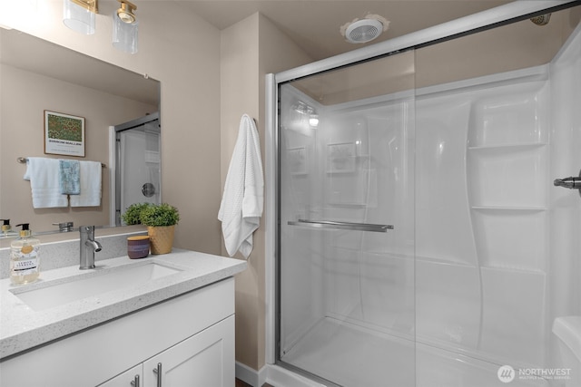 18501 52nd Ave W Unit 83, Lynnwood, WA 98037 - bathroom with a shower stall and vanity