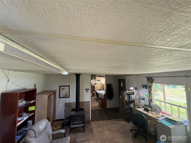 24 Hubbert Rd, Omak, WA 98841 - office featuring a wood stove