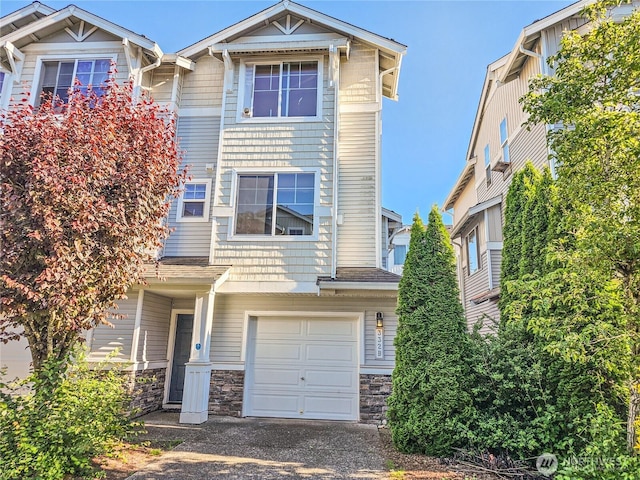 332 126th Pl SE Unit B, Everett, WA 98208 - view of front of property featuring a garage and driveway