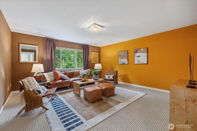 7320 111th Pl SE, Newcastle, WA 98056 - living room featuring baseboards and carpet floors