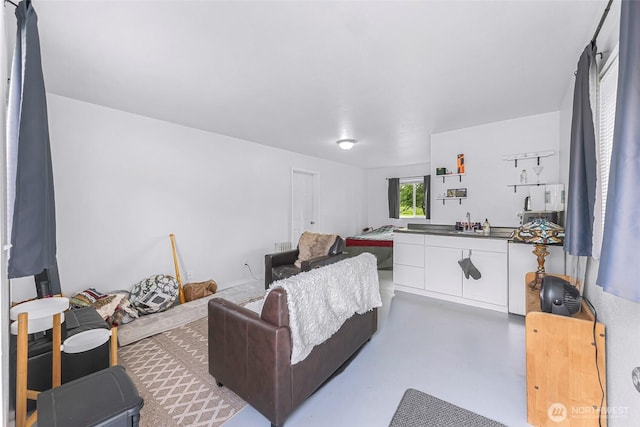 2957 Unick Rd, Ferndale, WA 98248 - living area featuring finished concrete floors