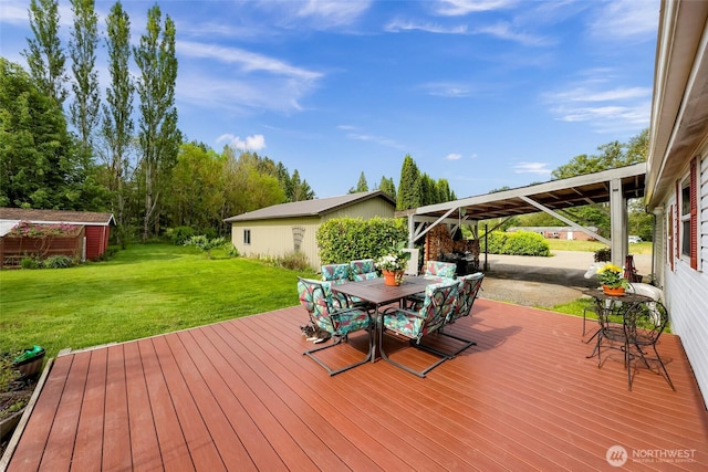 2957 Unick Rd, Ferndale, WA 98248 - deck with a yard and outdoor dining area