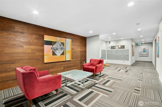 705 E Republican St Unit A, Seattle, WA 98102 - common area featuring wood walls and recessed lighting