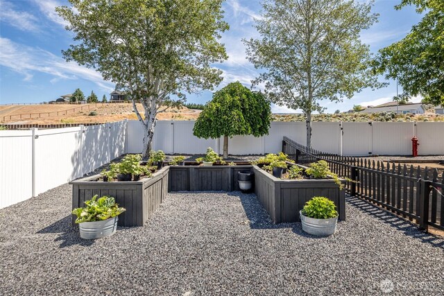 2438 Highland View Dr, East Wenatchee, WA 98802 - fenced backyard featuring a vegetable garden