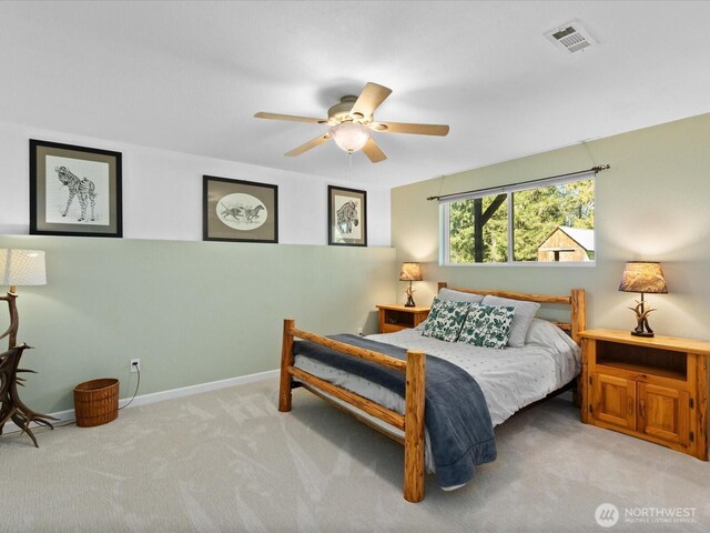 12020W Engebretsen Rd, Granite Falls, WA 98252 - bedroom featuring carpet flooring, a ceiling fan, and baseboards