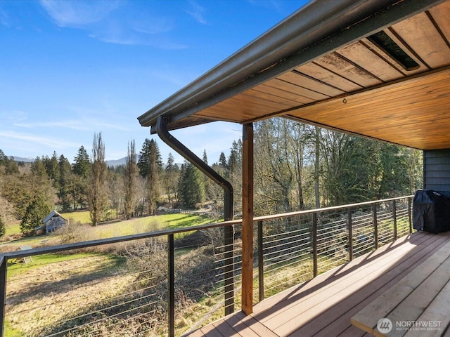 12020W Engebretsen Rd, Granite Falls, WA 98252 - deck with a view of trees and area for grilling