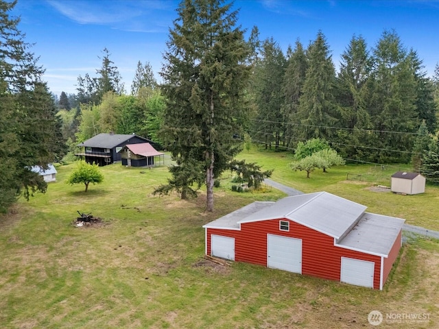 12020W Engebretsen Rd, Granite Falls, WA 98252 - view from above of property with a heavily wooded area