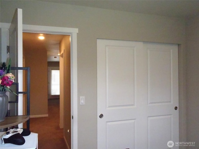 8727 E Gilman Ave, Arlington, WA 98223 - hallway featuring baseboards and an office area