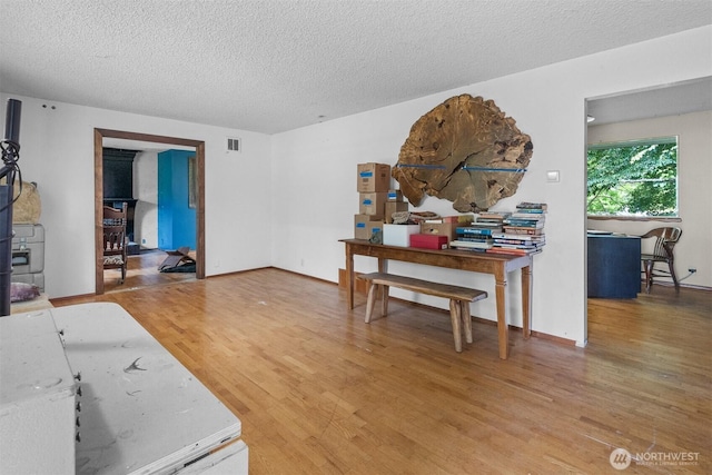 9139 Burnett Rd SE, Yelm, WA 98597 - living area with wood finished floors and a textured ceiling