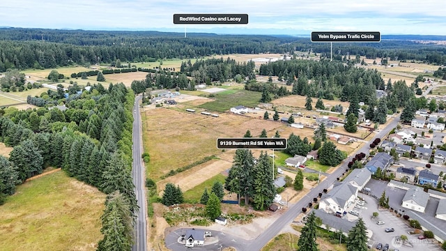 9139 Burnett Rd SE, Yelm, WA 98597 - aerial view of a heavily wooded area