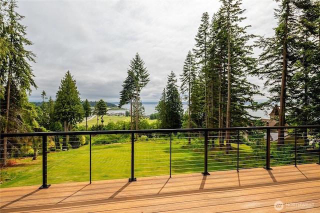 501 Vesper Way, Camano Island, WA 98282 - wooden deck with a lawn