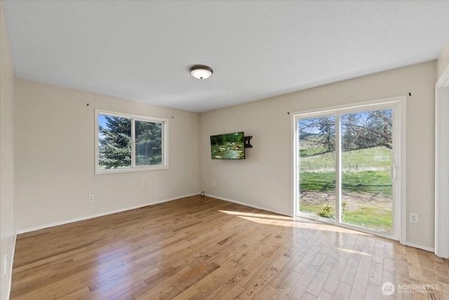 42480 N State Route 25, Davenport, WA 99122 - spare room with light wood-style flooring, healthy amount of natural light, and baseboards