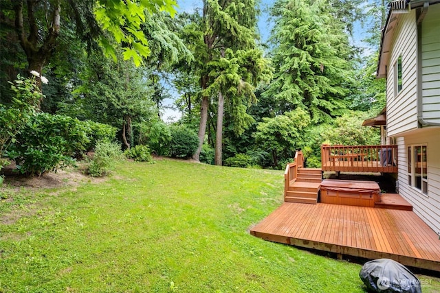 10411 23rd Street Ct E, Edgewood, WA 98372 - view of green lawn featuring a deck