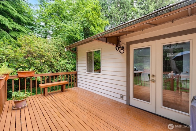 10411 23rd Street Ct E, Edgewood, WA 98372 - wooden terrace with french doors