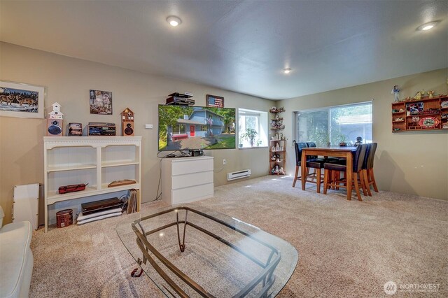 22305 Apollo Dr NE, Poulsbo, WA 98370 - living room featuring carpet and a baseboard radiator