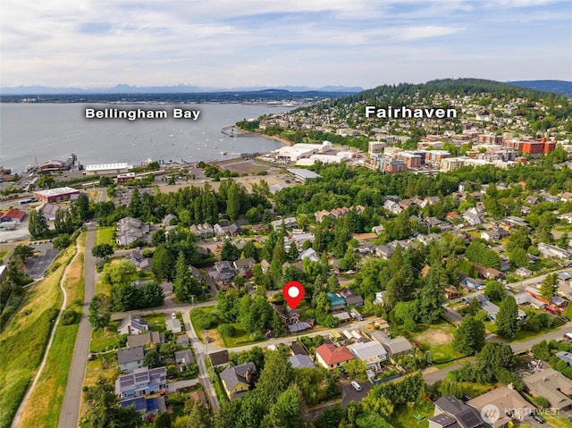 500 Wilson Ave, Bellingham, WA 98225 - aerial view of property's location with a large body of water and nearby suburban area
