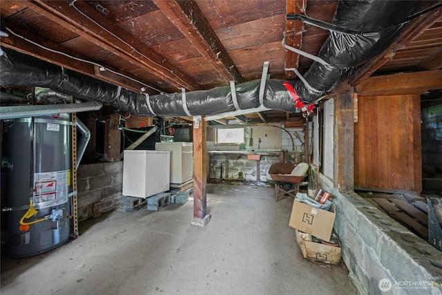 500 Wilson Ave, Bellingham, WA 98225 - below grade area featuring water heater and separate washer and dryer