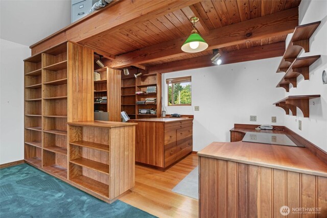 500 Wilson Ave, Bellingham, WA 98225 - office space with a wooden ceiling with exposed beams and light wood-type flooring